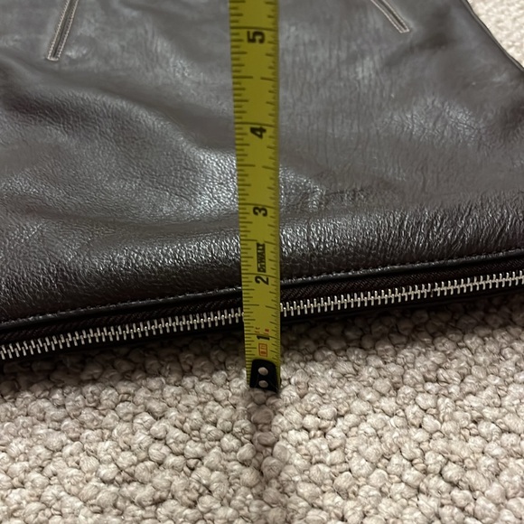 Chocolate Brown Leather Convertible Tote from Levenger - Picture 6 of 15